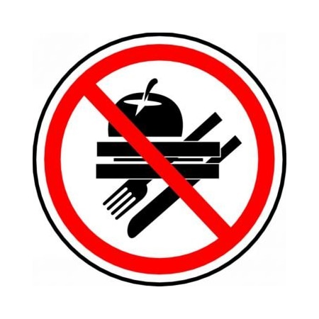 CSA PICTOGRAM SIGN NO FOOD GRAPHIC MPCS556VP